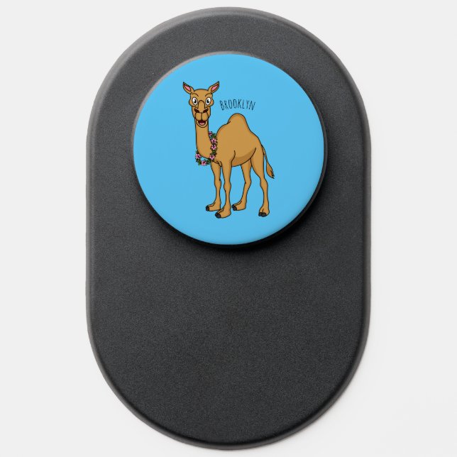 Happy camel cartoon illustration  PopSocket (Popsocket)