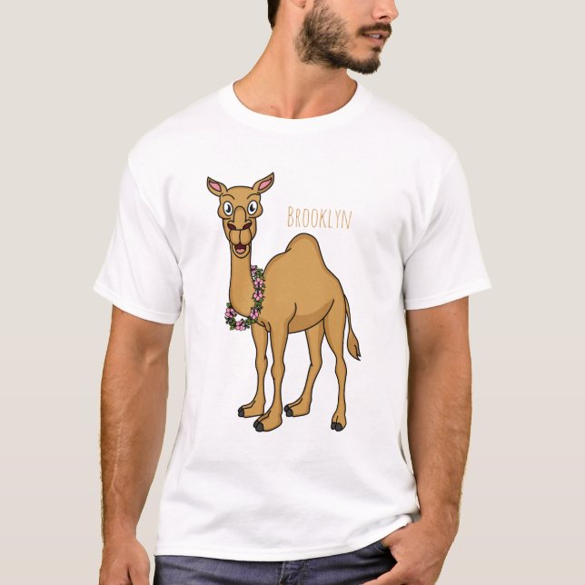 Happy camel cartoon illustration  T-Shirt (Front)