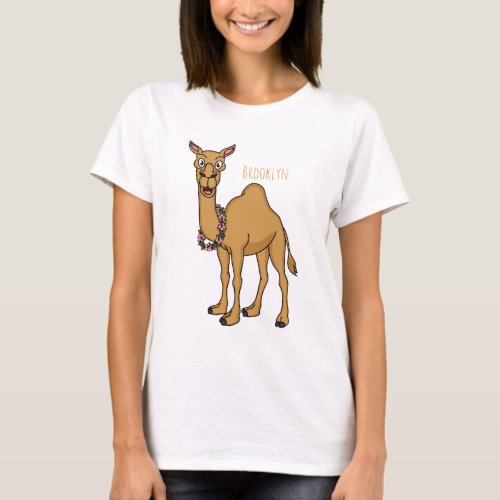 Happy camel cartoon illustration T_Shirt