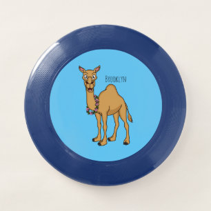 Happy camel cartoon illustration Wham-O frisbee