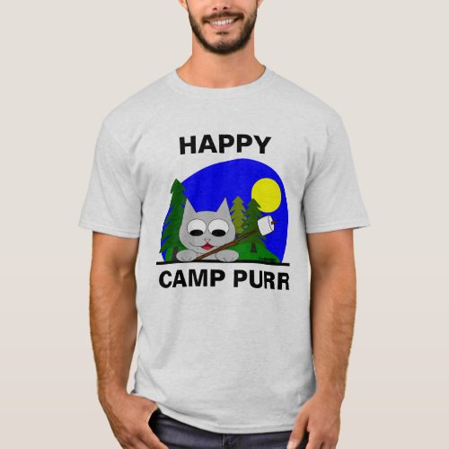 Happy Camp Purr Camper Cat Funny T Shirt