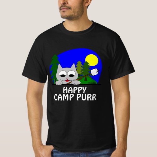 Happy Camp Purr Camping Cat Funny T Shirt