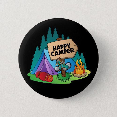 Happy Camper 2 Inch Round Button