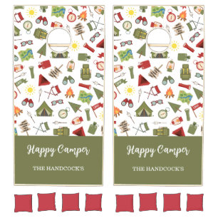 Happy Camper Adventure Birthday Cornhole Set