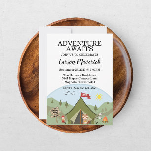 Happy Camper Adventure Birthday Invitation
