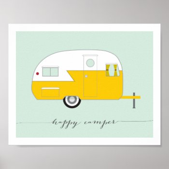 Happy Camper Art Print 8 X 10 by charmingink at Zazzle