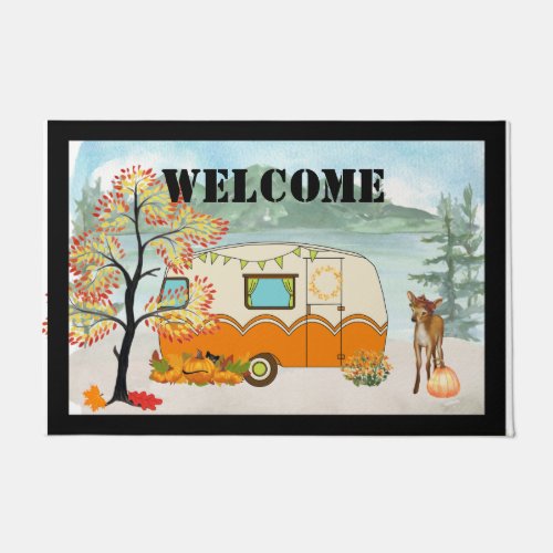 Happy Camper Autumn Door Mat 