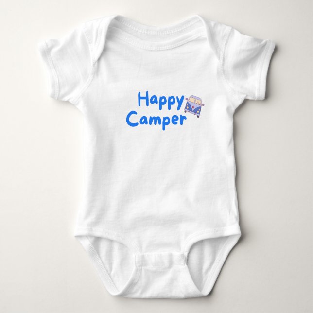 Happy Camper Baby Bodysuit (Front)