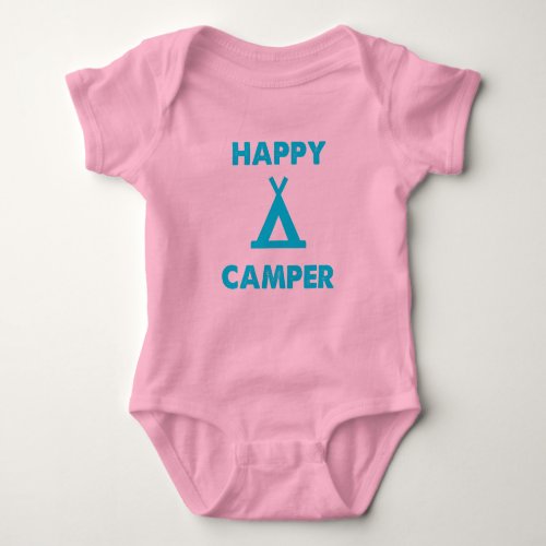 Happy Camper _ Baby One Piece Body Suit Baby Bodysuit