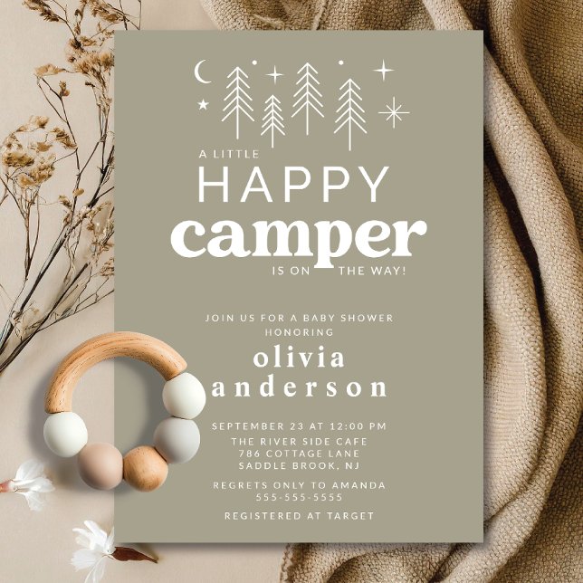 Happy Camper Baby Shower Invitation (Creator Uploaded)