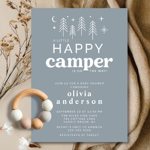Happy Camper Baby Shower Invitation