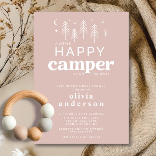 Happy Camper Baby Shower Invitation