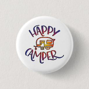 Happy Camper Badge Button