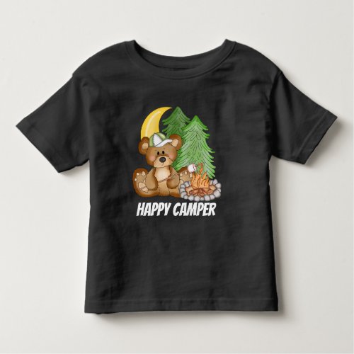 Happy camper bear kids unisex toddler t_shirt