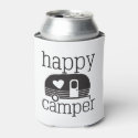 Happy Camper Beer Pop Soda Cozy Can Cooler