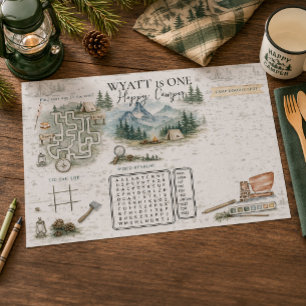 Happy Camper Birthday Activity Placemat