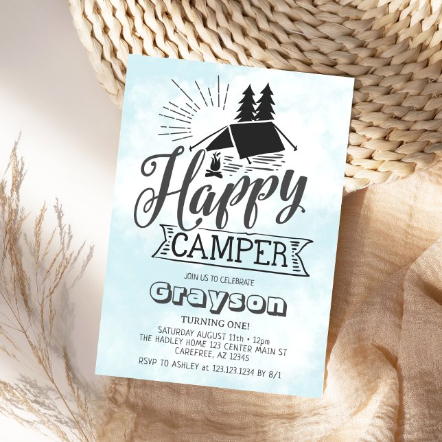Happy Camper Birthday Invitation (Creator Uploaded)