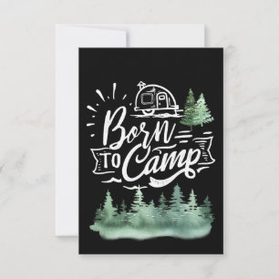 Happy Camper Born To Camp Thank You Card