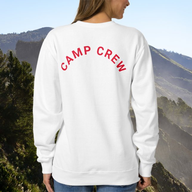 Happy Camper Camp Crew Retro Red White Sweatshirt (Creator Uploaded)