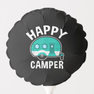 Happy Camper Camping Car Caravan Funny Vacation Balloon