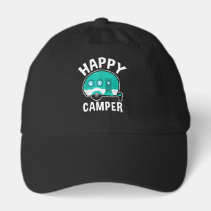 Happy Camper Camping Car Caravan Funny Vacation Hat