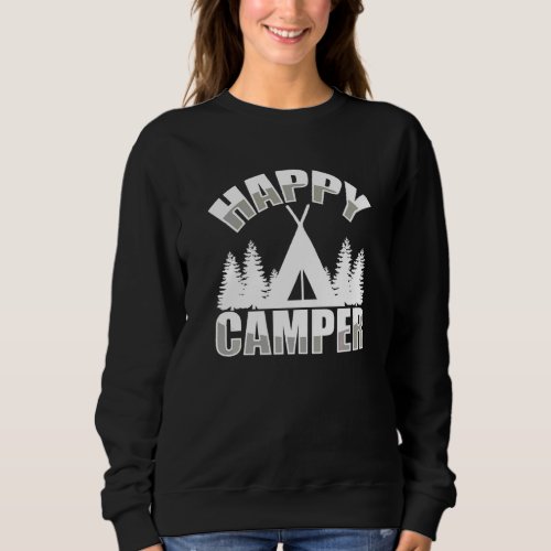 Happy Camper Camping Graphic Sweatshirt
