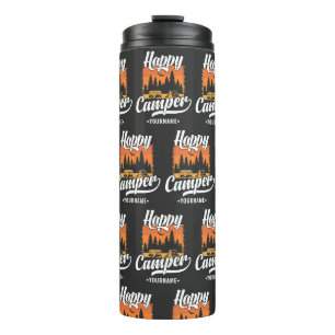 Happy Camper Camping Hiking Travel Caravan Life Thermal Tumbler