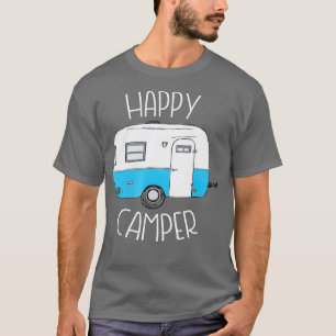 Happy Camper Camping s Blue Boler railer camp T-Shirt