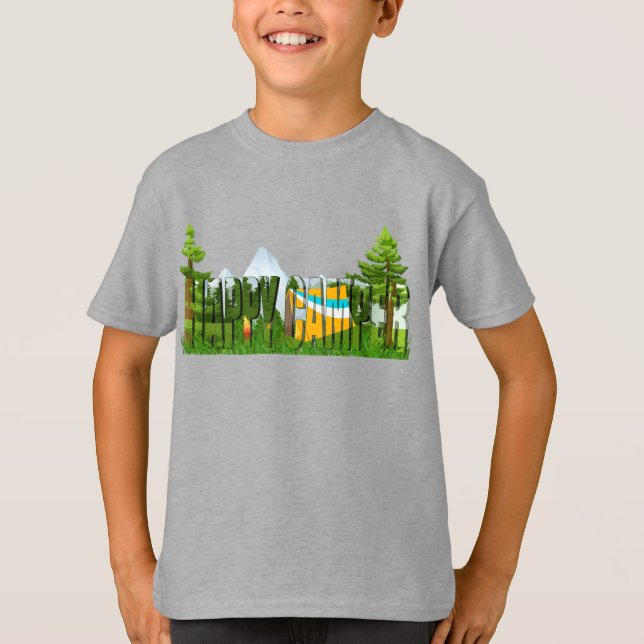 Happy Camper Camping T-Shirt (Front)