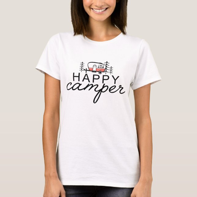 Happy Camper Camping T-Shirt (Front)