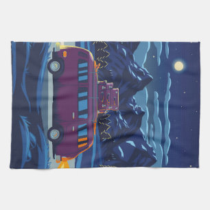 Happy Camper Camping Trip Art Kitchen Towel
