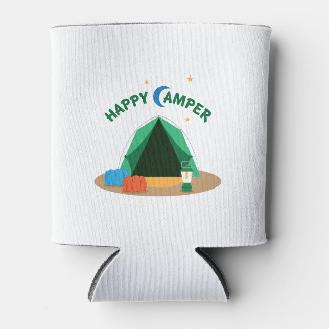 Happy Camper Can Cooler (Front)