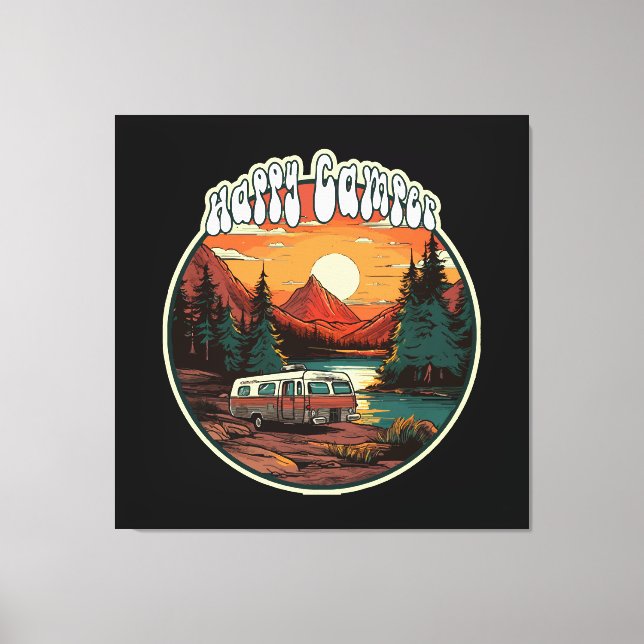 Happy Camper Canvas Print (Front)