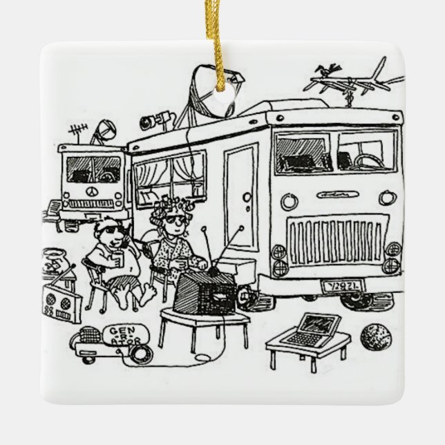 **HAPPY CAMPER*** CHRISTMAS ORNAMENT (Front)