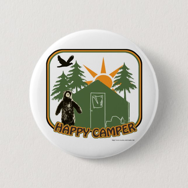 Happy Camper Classic Button (Front)
