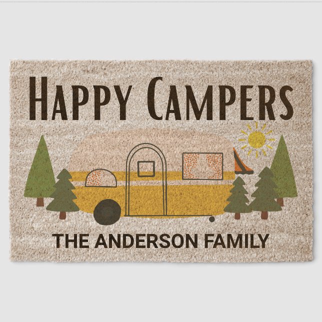 Happy Camper Coir Mat (Front)