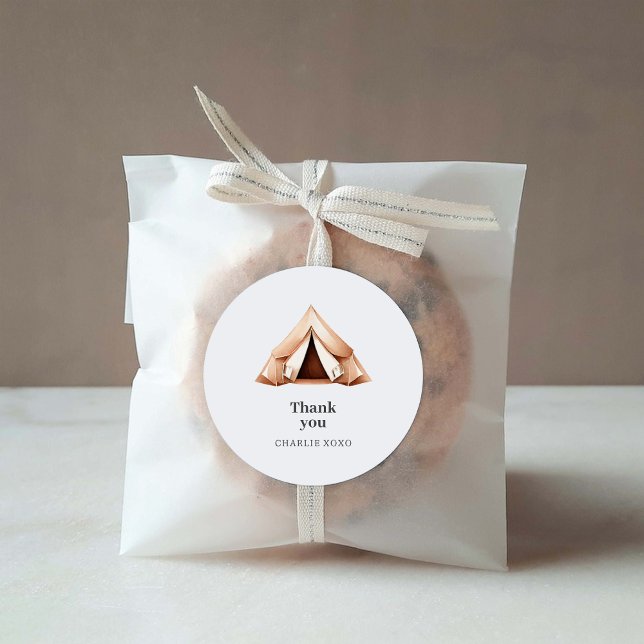 Happy Camper Custom Favor Sticker (Creator Uploaded)