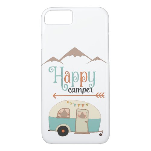 Happy Camper Cute Retro RV iPhone 87 Case