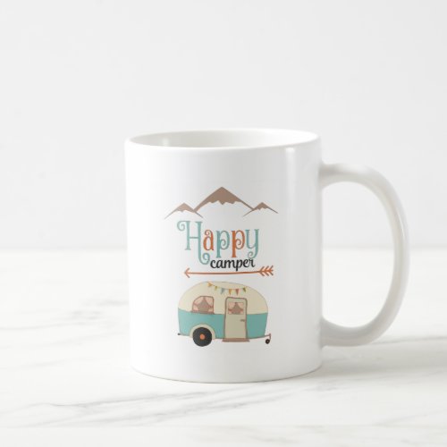 Happy Camper Cute Retro RV Coffee Mug