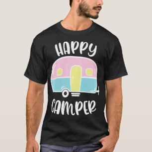 Happy Camper Decor Camping Life RV Travel Trailer T-Shirt