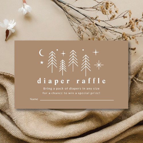 Happy Camper Diaper Raffle  Enclosure Card