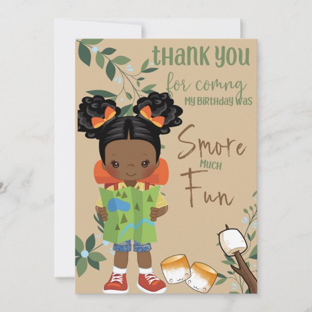 Happy Camper Different Birthday Thank You Card (Front)