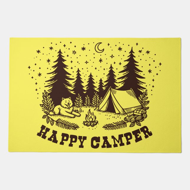 Happy Camper Doormat (Front)