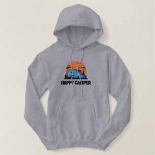Happy Camper Embroidered Hoodie Camping Hoodie