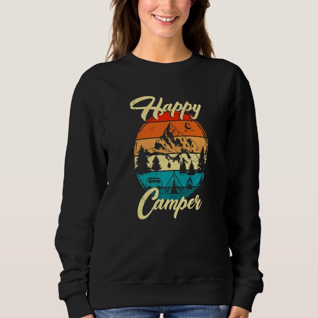 Happy Camper For Summer Camping  1 Sweatshirt (Front)