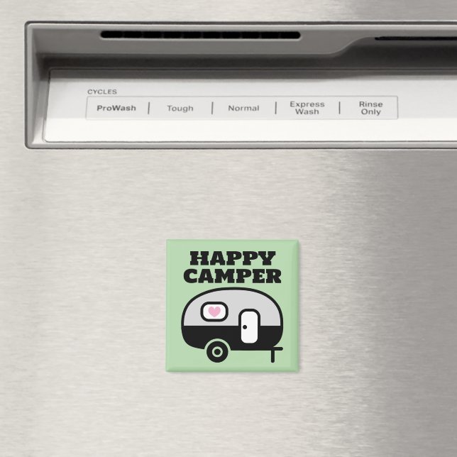 Happy Camper funny magnet for RV trailer home (In Situ (Dishwasher))