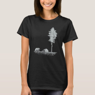 Happy camper hiding in a tree from a bear T-Shirt
