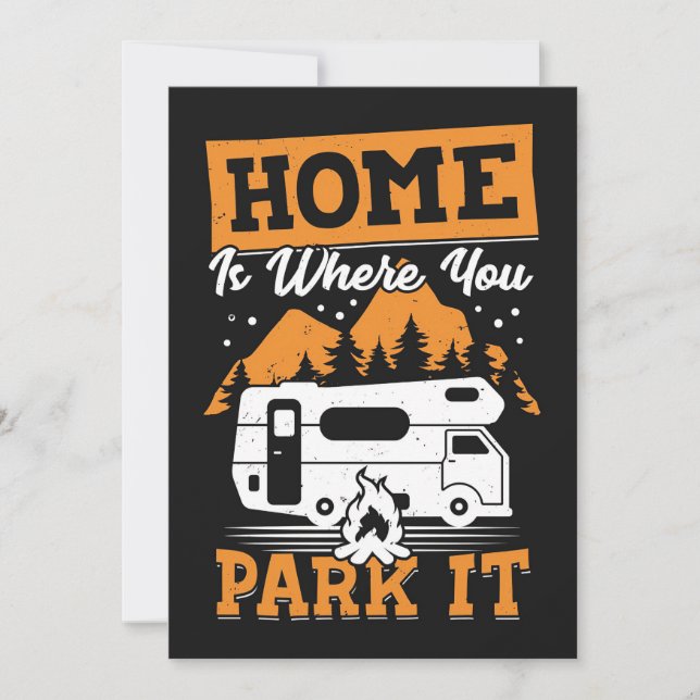 Happy Camper Home Is Where You Park It Thank You Card (Front)