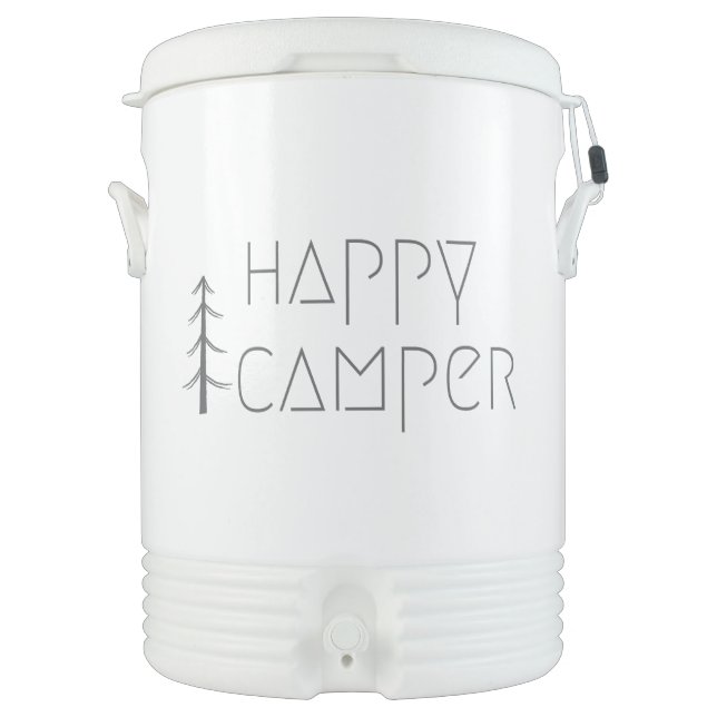 happy camper Igloo Beverage Cooler (Front)