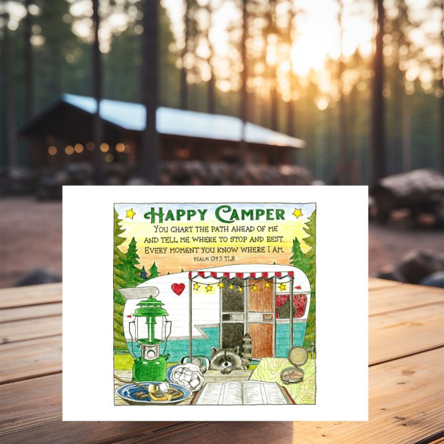 Happy Camper Inspirational Postcard (Creator Uploaded)